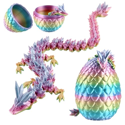 CIYIN 3D-gedrucktes Drachenei, Easter Dracheneier mit 30 cmMini-Drachenfiguren, Bewegliche Drachen Spielzeug für Kinder & Sammler | Ostergeschenk & Wohnkultur-Deko von CIYIN