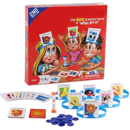 CIYIN Wer Bin Ich Ratespiel, Wer Ist Es für Kinder, Rasante Ratespiel was Bin Ich Spiel, Guess Who Game Who Am i, Family Erraten Spiele, Logische Argumentation Spielzeug für 2-6 Spiele von CIYIN