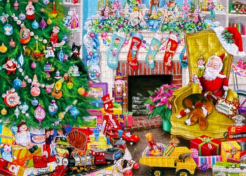 Weihnachten Puzzle 1000 Teile,CIYIN 1000 Teile Puzzle,Puzzle mit weihnachtlichem Motiv,Puzzle Farbenfrohes,1000 Teile Puzzle für Erwachsene und Kinder ab 14 Jahren von CIYIN