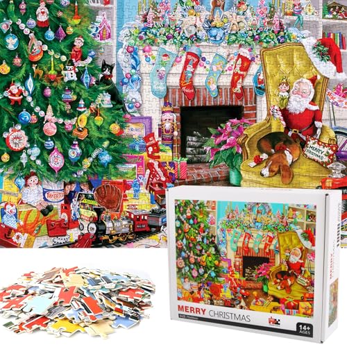 Weihnachten Puzzle 1000 Teile,CIYIN 1000 Teile Puzzle,Puzzle mit weihnachtlichem Motiv,Puzzle Farbenfrohes,1000 Teile Puzzle für Erwachsene und Kinder ab 14 Jahren von CIYIN