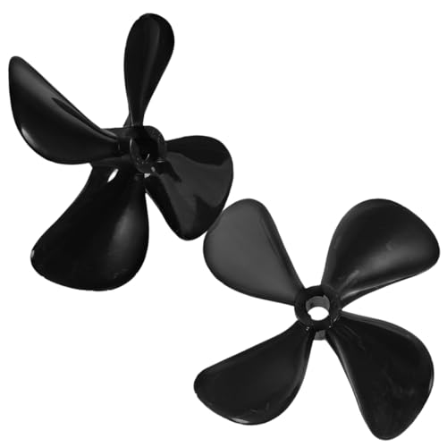 1 Paar Vierblattpropeller Bootsluftschraube Mit Stange Kleiner Bootspropeller Teile Für Rc-Boote Rc-bootsteil Rc-Boot-luftschraube Propeller Für Rc-Boote Rc-kajak-Teil Black STK CIYODO von CIYODO