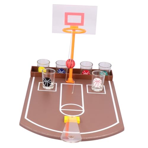 1 Satz Barzubehör Spielzeug gruppenspiele Trink Spiele witzig Fun Toy Mini-Basketballspiel Indoor-Basketbälle Fingerschießspiel Finger-Basketballspiel Hölzern CIYODO von CIYODO