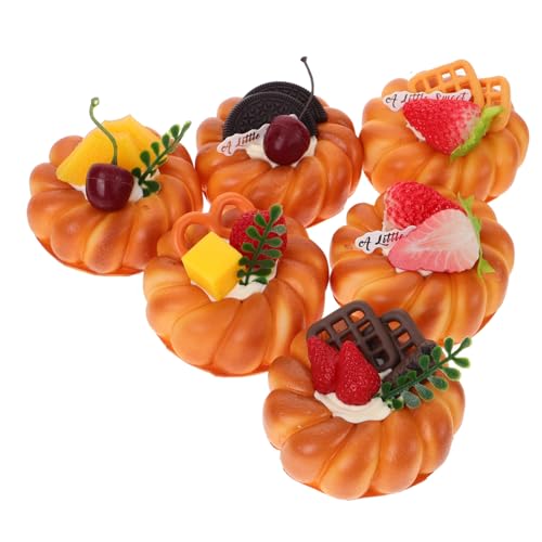 1 Set Simuliertes Brotmodell Kuchen Gefälschte Dessert Simulation Cupcake Realistische Donuts Künstliche Display Requisiten Künstliche Vitrine Brot Requisite CIYODO von CIYODO