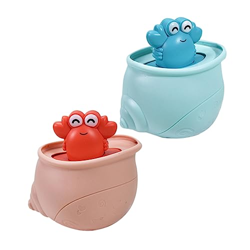 2St Badespielzeug Kinder wasserspielzeug kinderwasserspielzeuge Fun Bath Toys Krabbenwasserspielzeug Wasserspielzeug aufziehen Wasserspielzeug Kinder duschen Spielzeug Plastik CIYODO von CIYODO