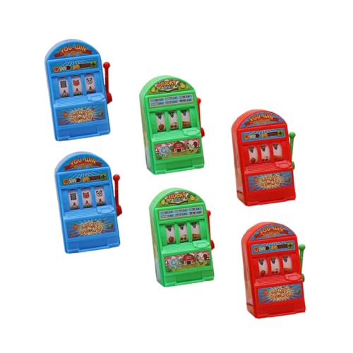 6st Lotteriemaschine Kinderspielzeug Mini-Spielzeug Einarmiger Bandit Mini Spiel Spielzeuge Kinderversorgung Mini-spielautomat Kinderaccessoire Interaktiver Spielautomat Plastik CIYODO von CIYODO