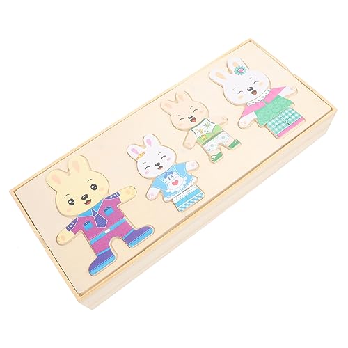 CIYODO 1 Satz Ankleide-Puzzle kinderbeschäftigung Puzzle Kinderzimmer-Dekoration ratselspiele laubsägen für pädagogisches Tierpuzzlespielzeug Tierpuzzle- Holz von CIYODO