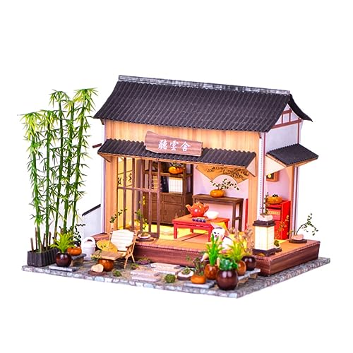 CIYODO 1 Satz DIY Chinesischer Innenhof Hausmodell Im Chinesischen Stil Miniaturdekoration 3D- -Puzzle Chinesisches Dekor Miniaturmöbel Modellspielzeug Zusammenbauen DIY Schmuck Papier von CIYODO