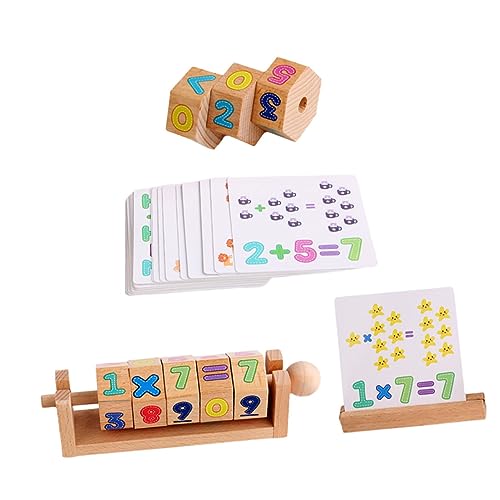 CIYODO 1 Satz Digitaler Zauberwürfel Spielset für Kleinkinder Nummer Kinder tylonal Kindergarten Karteikarten Mathe Kinder Puzzle rätselbuch Kinder Zahlenlernen Spielzeug hölzern Colorful von CIYODO