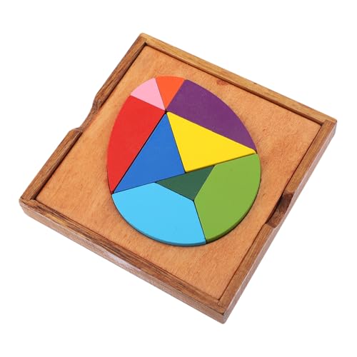 CIYODO 1 Satz Ei-Tangram Kleinkindspielzeug Formen passendes Spielzeug Farben kognitives Spielzeug Rätsel für Erwachsene Lernspielzeug für Geometrie pädagogisches Spielzeug Holz Colorful von CIYODO