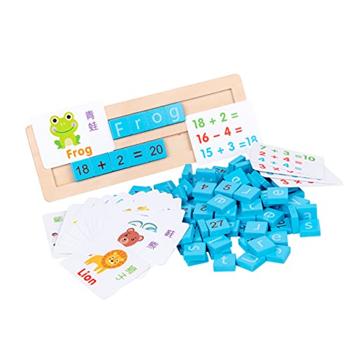 CIYODO 1 Satz Holzblock Spielset für Kleinkinder Lernspielzeug für Kinder Alphabet-Lernspiel Puzzle-Brett rätselbuch Kinder kinderpuzzle Kinderspielzeug Alphabet-Spielzeug hölzern Blue von CIYODO