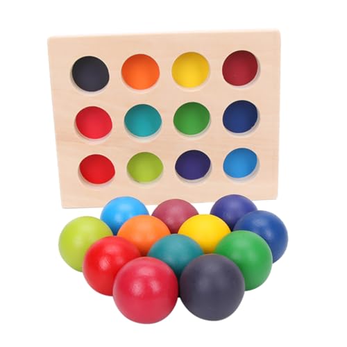 CIYODO 1 Satz Holzspielzeug für die frühe Bildung Montessori Sortierspielzeug Bausteine-Ballspielzeug Kinder Puzzle kinderpuzzle Kinderspielzeug aus Holz Früherziehungsspielzeug hölzern von CIYODO