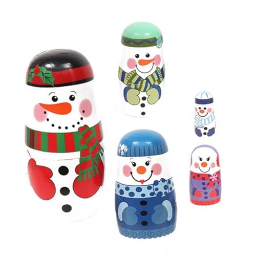 CIYODO 1 Satz Lagige Weihnachts Schneemann Holzfigur Handbemalt Festliche Dekoration für Zuhause Büro CIYODO 1 Satz Lagige Weihnachts Schneemann Holzfigur Handbemalt Festliche Dekoration für Zuhause Büro von CIYODO