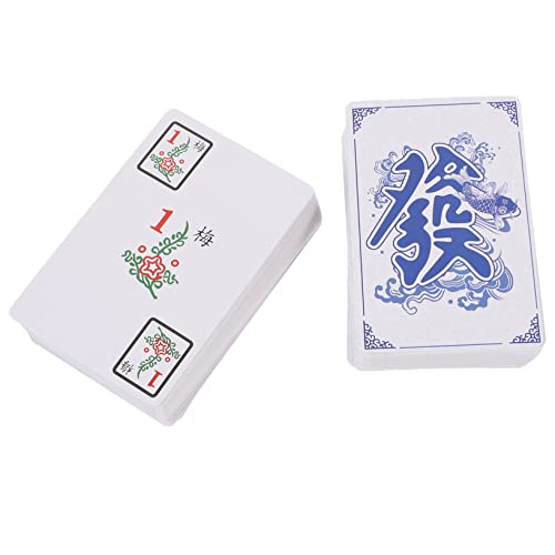 CIYODO 1 Satz Mahjong-Poker entspannendes Mahjong-Kartenset lustiges Mahjong-Kartenspielzeug Chinesisches Mahjong-Kartenset Tragbares Mahjong-Kartenset zarte Mini-Mahjong-Karte Papier von CIYODO