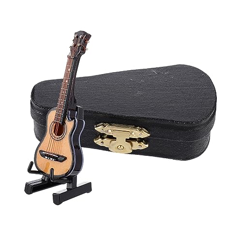 CIYODO 1 Satz Mini-Gitarre Mini-Spielzeug elektrisch Miniatur-Musikinstrumente Instrumentenmodell E-Bass buchregal Dekoration Gitarren Gitarrenverzierung Gitarrenstatue Holz von CIYODO