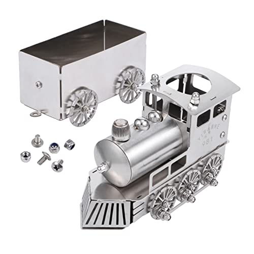 CIYODO 1 Satz Modelleisenbahn Simulation Dampfspielzeug Dekorativer Zug Dampflokomotive Tischdekoration Zuganzeige Retro-lokomotive Figur Fahrzeugbau Auto Zugdekor Silver Rostfreier Stahl von CIYODO