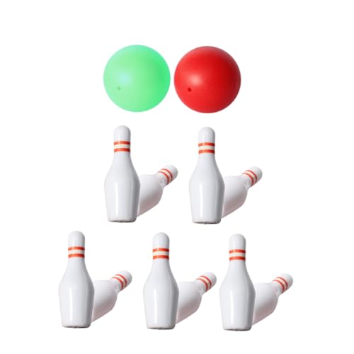 CIYODO 1 Satz Puppenhaus-Bowling Miniatur Gadget Mach Es Mini Mini-bowlingkugeln Stift Federnd Mini-puppenhauszubehör Zehn Outdoor-Bowling Spielzeughaus Bowlingkugel Für Blase von CIYODO