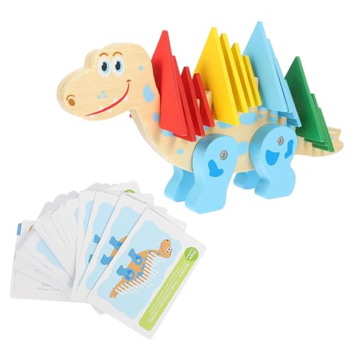 CIYODO 1 Satz Puzzle-Blöcke 3D-Puzzle Spielzeug für Kleinkinder Junge Spielzeug Kinder Puzzle rätselbuch Kinder Dinosaurier-Puzzleblock aus Holz Dinosaurier-Puzzle-Spielzeug Colorful von CIYODO