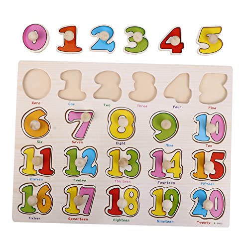 CIYODO 1 Satz Puzzle Kinderrätsel Zahlenrätsel Für Kinder Rätsel Zum Frühen Lernen Kinderspielzeug Pädagogisches Spielzeug Colorful Hölzern von CIYODO