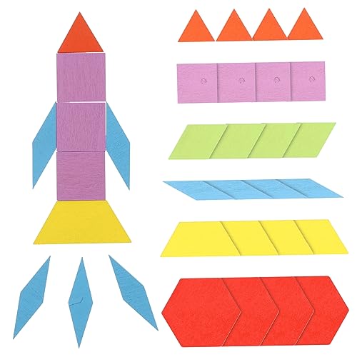 CIYODO 1 Satz Puzzle für Kinder Spielzeug für Kinder Bretträtsel Babyspielzeug geometrisches Rätsel Spielzeug Kinder Puzzle rätselbuch Kinder Holzspielzeug Lerne Rätsel hölzern von CIYODO