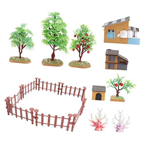 CIYODO 1 Satz Simulierte Landwirtschaft Und Ranch Laufstall Für Kinder Tierischer Zaun Kinder Tylonal Pflanzenzaun Tierspielzeug Hausmodell Mini-gartenset Miniaturfiguren DIY-Kits von CIYODO