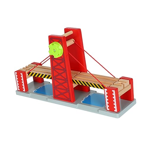 CIYODO 1 Satz Spur Spielzeug Guide Rail bullittrain Toy spielwaren draußen The Bridge holzeisembahn züge Zugstrecke Bahngleisbrücken Zugbrücke aus Holz Eisenbahnbrücke Plastik rot von CIYODO