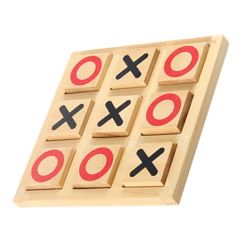 CIYODO 1 Satz -Toe Mini-Schachbrett Schachspiel Spielzeug Eltern-Kind-Spiel Tragbares Brettspiel Xo Schachbrett Spiele Am Couchtisch Klassisches Brettspiel Schachbretter Holz Khaki von CIYODO