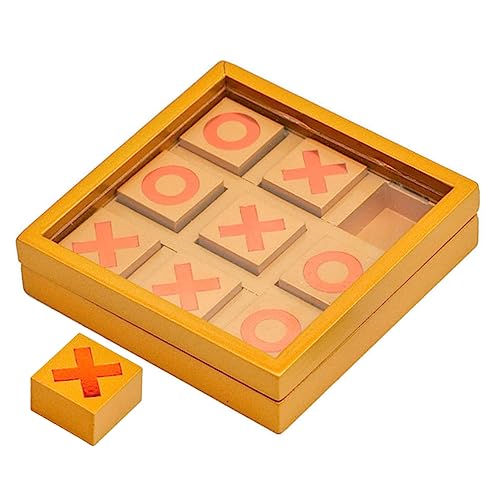 CIYODO 1 Satz -Toe kinderschachspiel familienspiele klassisches Spielzeug faltbares Schachbrett Brettspiel Schach Spielzeug Spielsachen für Schachbrettspiele hölzern Brown von CIYODO