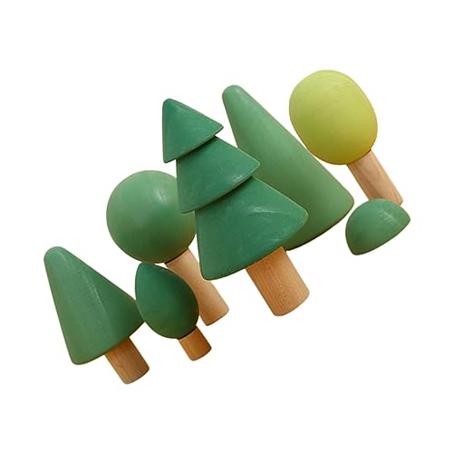 CIYODO 1 Satz Waldbausteine ​​Spielzeug Flaschenbürstenbaum Dorfbäume Tischbäume Spielzeuge Kinder bausteine Building Blocks for Stapelspielzeug für Kinder Waldspielzeug aus Holz von CIYODO