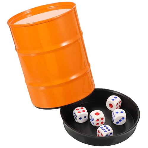 CIYODO 1 Satz Würfelbecher-Set Würfelbecher Mit Deckel Ktv Spiel Würfelbecher Würfelspiel-Requisite Würfelbecher Spiele Partyspiel Würfelstapelbecher Flexible Würfelhalter Plastik Orange von CIYODO