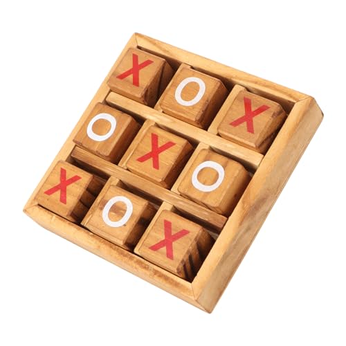 CIYODO 1 Satz Xo Schach Stielspielzeug Kinder Dekor Rätsel Denksportaufgaben -Kleinkind-Spielzeug Xo Familienspiele Nullen Und Kreuze Spiel Indoor-spielset Zehenbrett Planke Hölzern von CIYODO