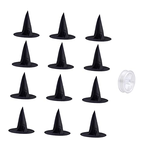 CIYODO 1 Satz Zauberhut der Hexenhut für Halloween schwarzer hut damen Hexenhüte für Frauen halloween kopfschmuck halloween kopfbedeckung Cosplay Hexenhut Halloween-Partyhut Tuch von CIYODO