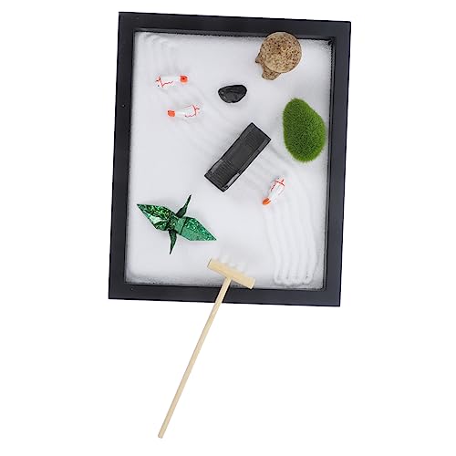 CIYODO 1 Satz Zen Garten Desktop Deko Japanisches Zen Garten Ornament für Meditation Micro Landschaft Dekoration mit Handgefertigten Accessoires für Büro und Wohnzimmer CIYODO 1 Satz Zen Garten Desktop Deko Japanisches Zen Garten Ornament für Meditation Micro Landschaft Dekoration mit Handgefertigten Accessoires für Büro und Wohnzimmer von CIYODO