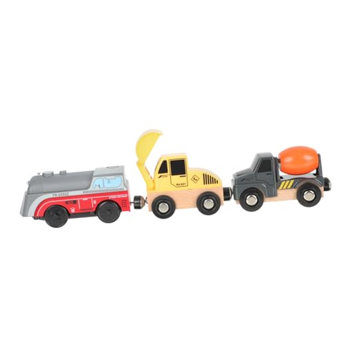 CIYODO Baufahrzeuge Kinder 1 Set Konstruktionsspielzeug Elektrofahrzeug Set Lernspielzeug Für Mit Baustellenfahrzeugen Kompatibel Mit Holzschienen Und Eisenbahnen Aus Ideales Für Kinder LKW Spielzeug von CIYODO