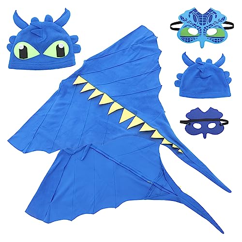 CIYODO 1 Set Dinosaurier Umhang Drachen Umhang Kostüm Bezauberndes Kleid Halloween Kostüm Dekoratives Dinosaurier Kleid Für Kinder Outdoor Mädchen Kostüm Party Halloween Kostüm von CIYODO