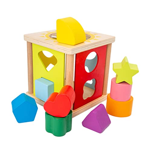 CIYODO Früherziehungsspielzeug Jungen Und Mädchen Baustein 1 Satz Kinder Geometrischer Zusammenbau Baustein Intelligenz Spielzeug Holz Geometrisches Spielzeug Vorschulspielzeug von CIYODO