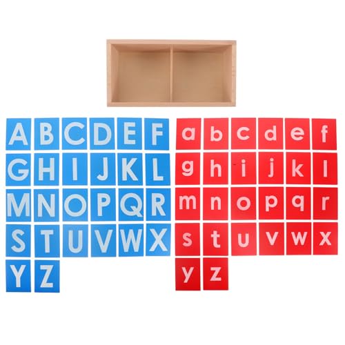 CIYODO 1 Set Holz-Alphabet-Brett Mit Sandpapier-Buchstaben, Montessori-sprachwerkzeuge, Lernwerkzeuge Für Kinder Zum Sprachenlernen Für Vorschule Und Kindergarten von CIYODO