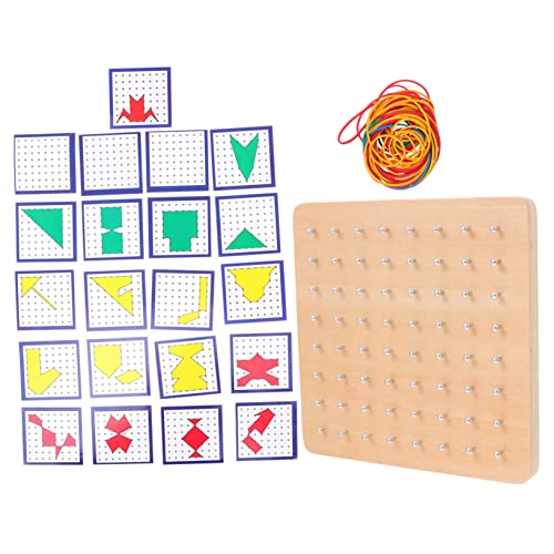 CIYODO 1 Set Große 64-peg Montessori Geometrische Holz Geoboard Spielzeug Hand-Auge Koordination Stem Spielzeug von CIYODO