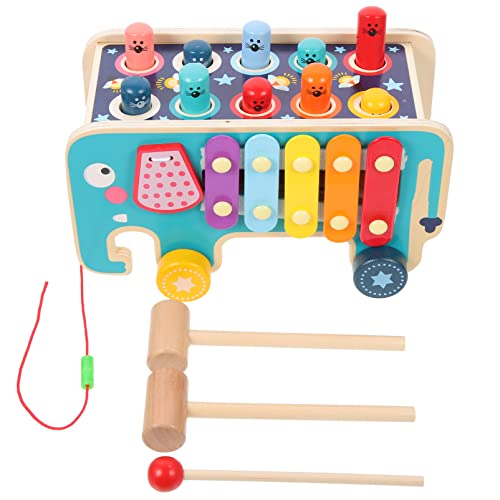 CIYODO 1 Set Holzspielzeug Für Farbenfrohes Montessori Hammerspiel Mit Xylophon Pädagogisches Für Kleinkinder Zur Der Musikalität Und Motorik von CIYODO