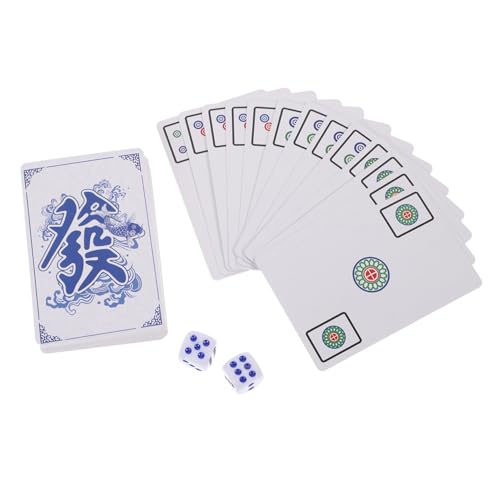 CIYODO 1 Set Mahjong Poker Chinesische Partykarten Reisespielzeug Mini Mahjong Kartenspielzeug Mahjong Für Partyreisen Brettspiel Miniatur Mahjong Kartenset Mahjong Kartenzubehör Mini von CIYODO