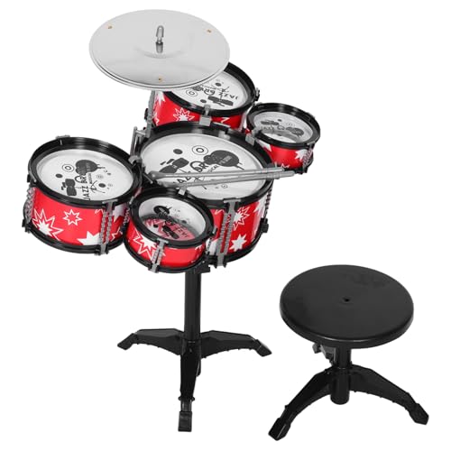 CIYODO 1 Set Mini Jazz Drum Set Für Kinder Kleinkind Spielzeug Jazz Drum Kit Mini Percussion Spielzeug Kleine Jazz Drum Set Für Kinder Kinder Trommel Kit Musical Spielzeug von CIYODO