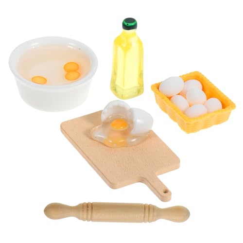 CIYODO 1 Set Miniatur Küchenspielzeug Speisekammer Spülbecken Poolkorb Würfel Doppelzubehör Maker Spender Babyspielzeug Nudelholz Schneidebrett Modell Puppenhaus von CIYODO