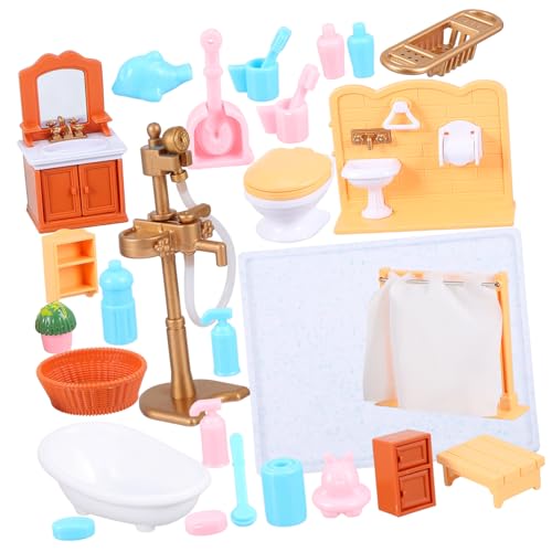 CIYODO 1 Set Miniatur Puppenmöbel Im Modernen Stil Badezimmer Requisiten Und Mikro Dekoration Für Miniatur Puppenhaus Ideal Für Kreative Spielwelten Und Puppenliebhaber von CIYODO