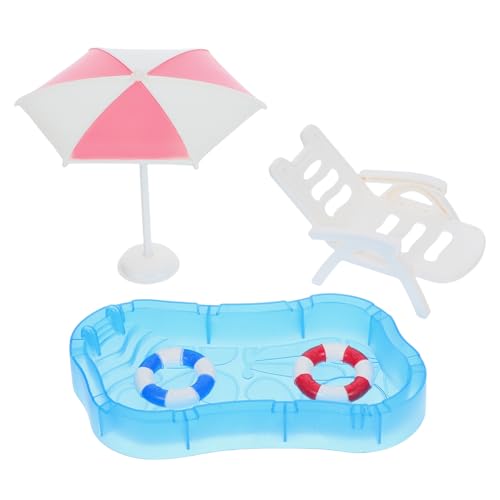CIYODO 1 Set Miniatur-Schwimmbad-Dekoration: Mini-Puppenhaus, Strandpool, Schwimmring, Stuhl, tragbares Möbelmodell zum Spielen für Kinder und den Sommer CIYODO 1 Set Miniatur-Schwimmbad-Dekoration: Mini-Puppenhaus, Strandpool, Schwimmring, Stuhl, tragbares Möbelmodell zum Spielen für Kinder und den Sommer von CIYODO