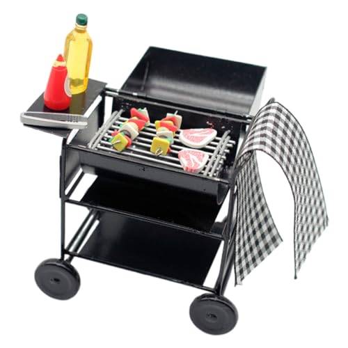 CIYODO Dollhouse Furniture 1 Set Mini Grill Für Puppenhaus Miniatur Grillmöbel Set Für Rollenspiele Und Kreative Spielstunden Ideales Zubehör Für Puppenhaus Dekoration Und Für von CIYODO