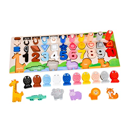 CIYODO 1 Set Puzzle Puzzle Kinderspielzeug Bausteine ​​Kinderspielzeug Kinderpuzzle Früherziehung Spielzeug Kinderblöcke Form Passendes Blockspielzeug Feines Puzzlespielzeug Aus Holz von CIYODO