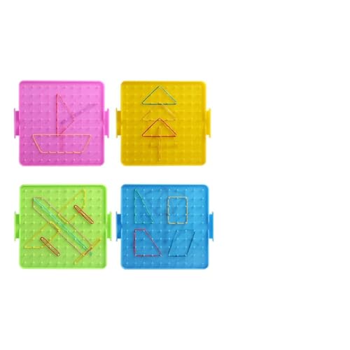 CIYODO 1 Set Schüler Nagelbrett Lehr Nagelbrett Vorschul Spielbrett Grafisches Lernbrett Lernspielzeug Heimlernen Geoboard Mathematik Nagelbrett Nagelplatte von CIYODO