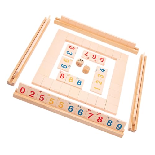 CIYODO 1 Set Shut The Box Würfelspiel Mit Holznummern Gesellschaftsspiel Für Erwachsene Und Ideal Für Partys Und Freizeitaktivitäten Klassisches Brettspiel Für Die Ganze Familie von CIYODO