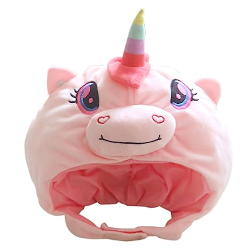 CIYODO 1 Stk Einhorn-kopfbedeckung Kuscheltier Hut Einhorn-cosplay-hut Tierischer Plüschhut Schöne Kopfbedeckung Plüschtierhut Partyhüte Für Kinder Tierische Kreatur Hut Kurzer Plüsch von CIYODO