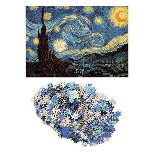 CIYODO 1 Stück 1000 Puzzle-Puzzle Puzzle-Spielzeug Kinderpuzzle Gehirnspielzeug Puzzles Für Erwachsene Rätsel Für Erwachsene Ölgemälde-Puzzle Gogh-Puzzle Colorful von CIYODO