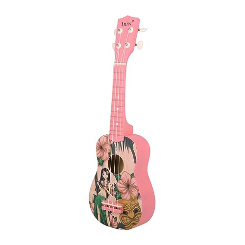 CIYODO 1 Stück Tragbare 21 Zoll Ukulele Spielzeug Kleine Gitarre Für Kinder Anfänger Praxis (rosa) von CIYODO